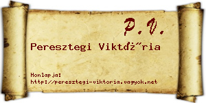 Peresztegi Viktória névjegykártya